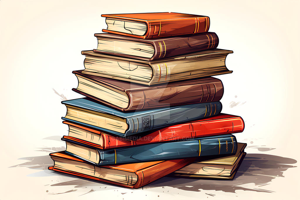 a stack of books