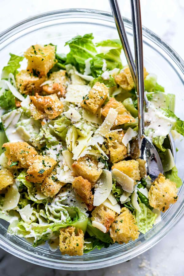 Summer green goddess caesar salad